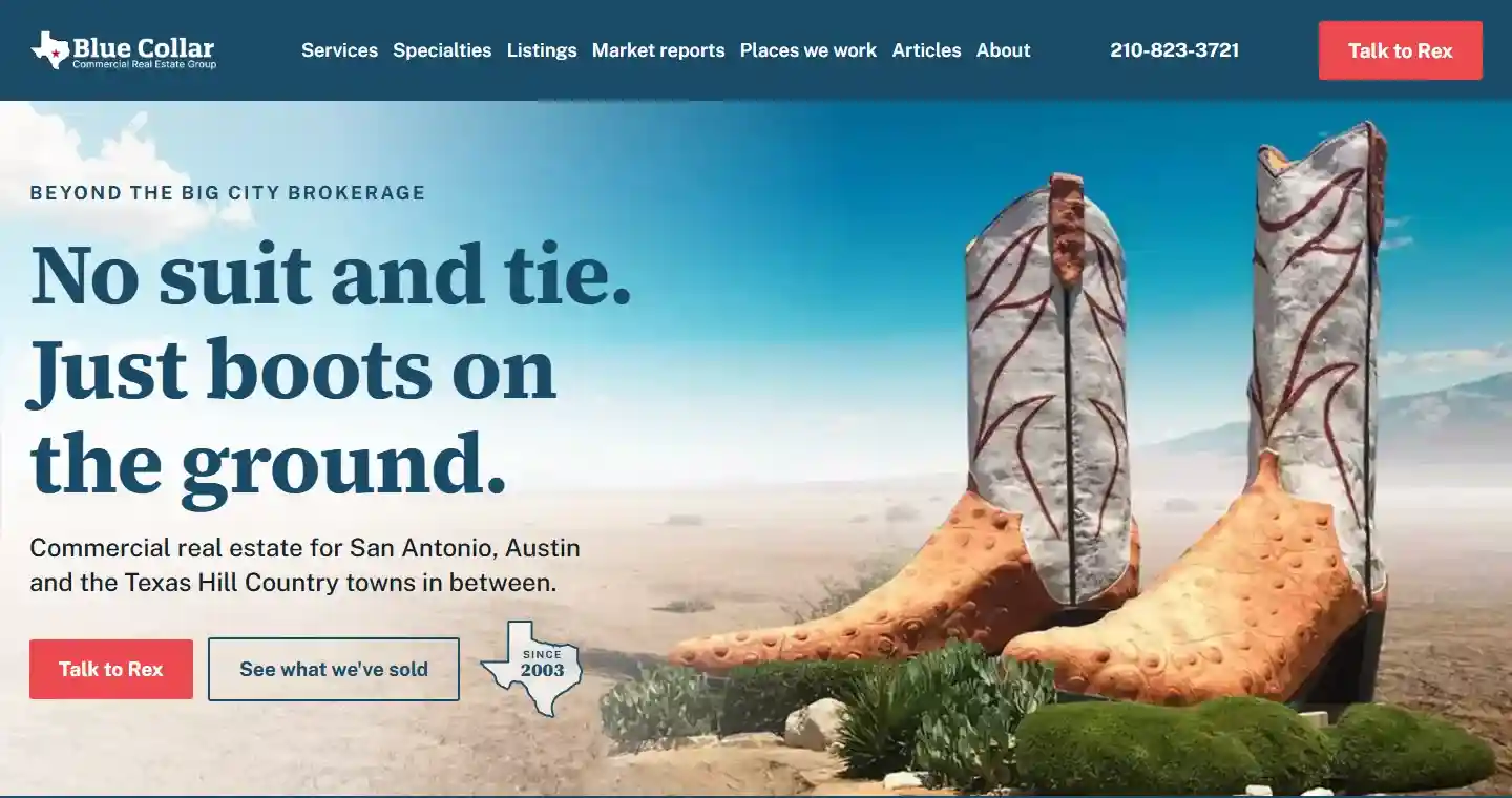 Blue Collar Commercial Group website home page